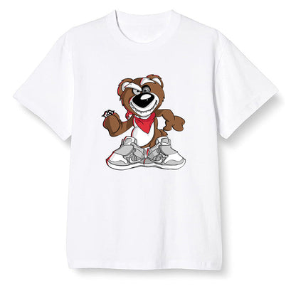 Pop Colour AJ1 High OG TS SP Travis Scott - Mocha - Crazy bear - White Men T-shirt