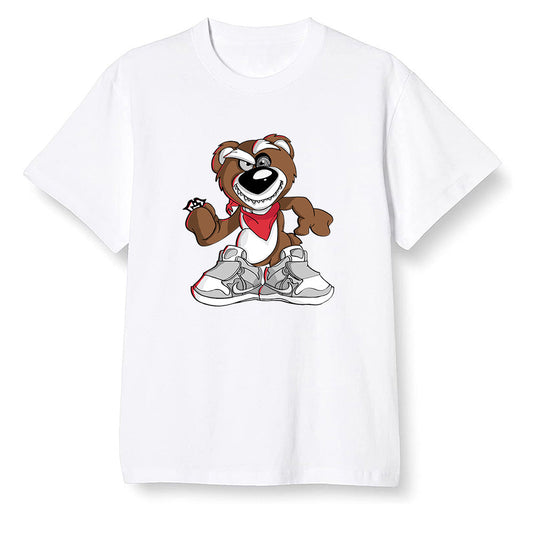 Pop Colour AJ1 High OG TS SP Travis Scott - Mocha - Crazy bear - White Men T-shirt