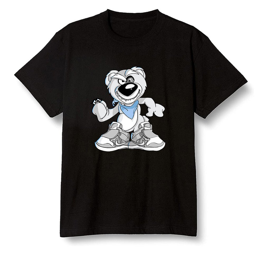 Pop Colour AJ1 High OG Wolf Grey/Sail/Photon Dust/White - Crazy bear - Black Men T-shirt
