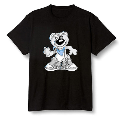 Pop Colour AJ1 High OG Wolf Grey/Sail/Photon Dust/White - Crazy bear - Black Men T-shirt