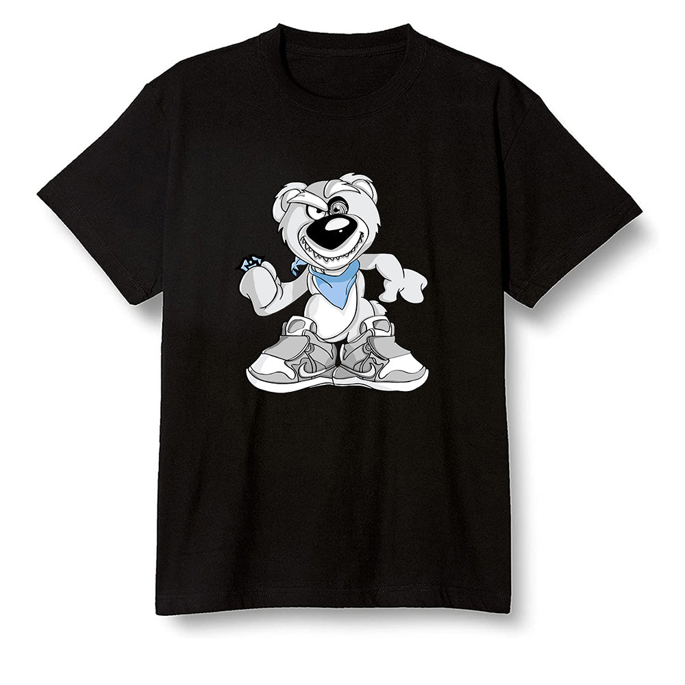 Pop Colour AJ1 Low Wolf Grey/Sail/Photon Dust/White - Crazy bear - Black Men T-shirt