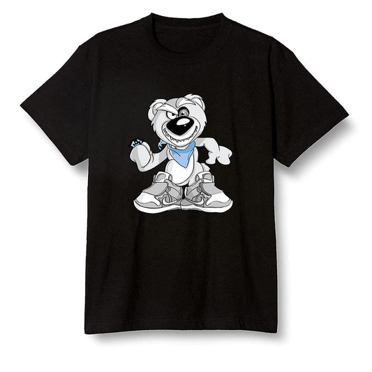 Pop Colour AJ1 Low Wolf Grey/Sail/Photon Dust/White - Crazy bear - Black Men T-shirt