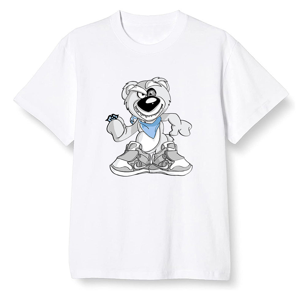 Pop Colour AJ1 Low Wolf Grey/Sail/Photon Dust/White - Crazy bear - White Men T-shirt
