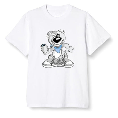 Pop Colour AJ1 Low Wolf Grey/Sail/Photon Dust/White - Crazy bear - White Men T-shirt