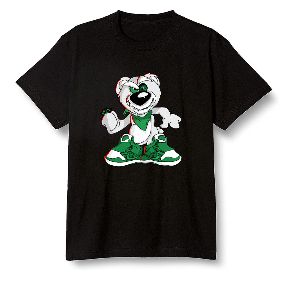 Pop Colour AJ1 High OG Lucky Green - Crazy bear - Black Men T-shirt