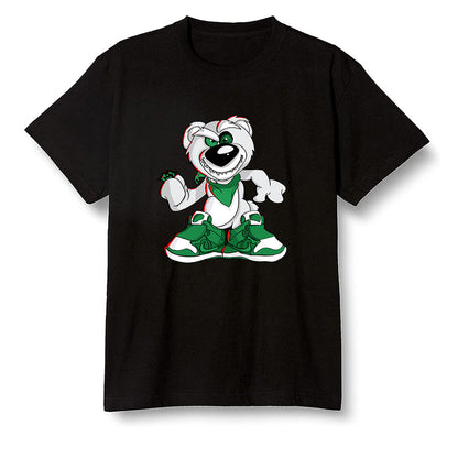 Pop Colour AJ1 High OG Lucky Green - Crazy bear - Black Men T-shirt