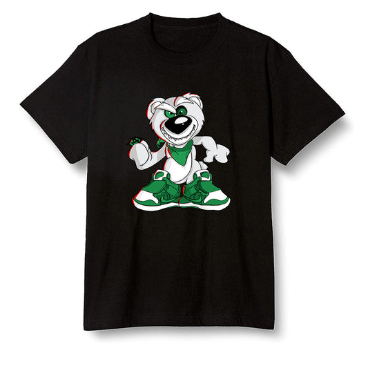 Pop Colour AJ1 High OG Lucky Green - Crazy bear - Black Men T-shirt