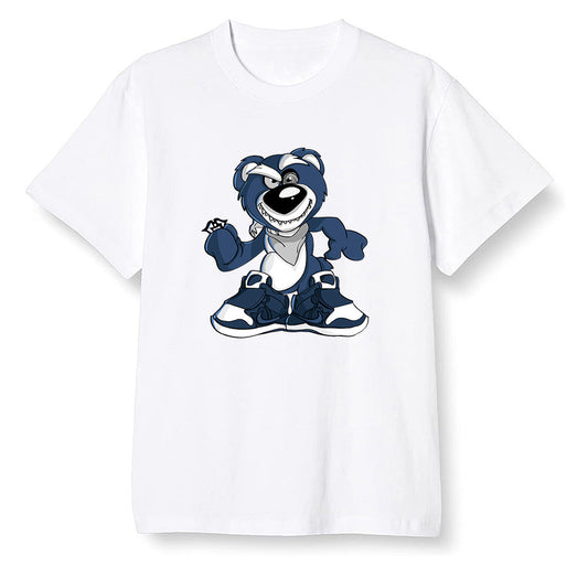 Pop Colour AJ1 High OG CO JP Midnight Navy - Crazy bear - White Men T-shirt