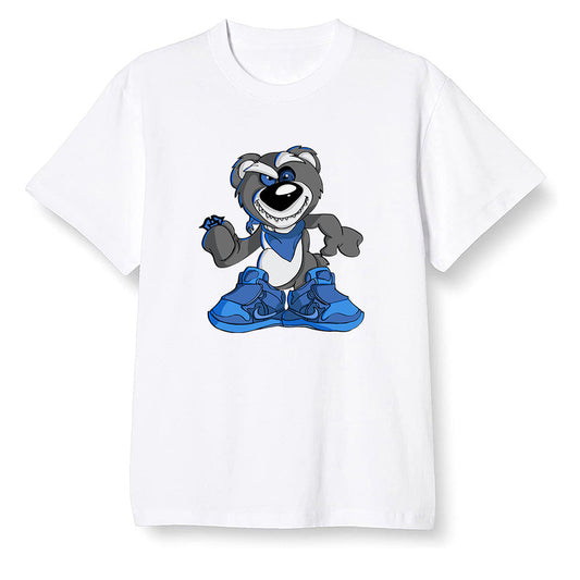 Pop Colour AJ13 Retro Black Royal - Crazy bear - White Men T-shirt