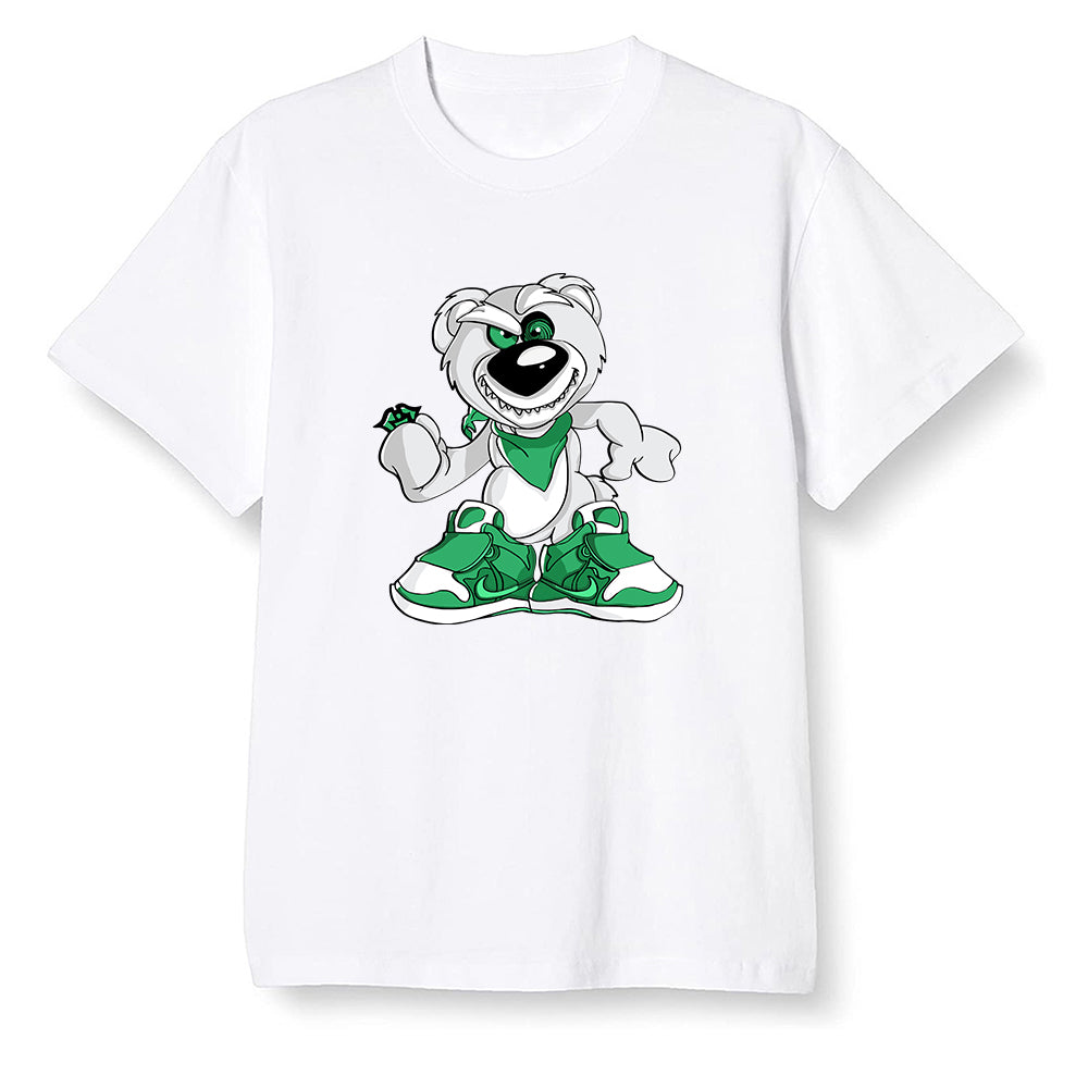 Pop Colour AJ13 Retro 'Lucky Green' - Crazy bear - White Men T-shirt