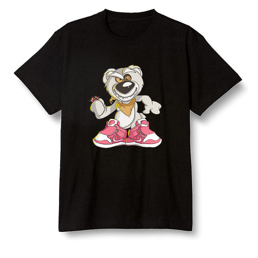 Pop Colour AJ13 Retro CNY - Crazy bear - Black Men T-shirt