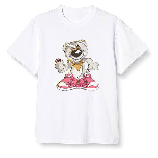 Pop Colour AJ13 Retro CNY - Crazy bear - White Men T-shirt