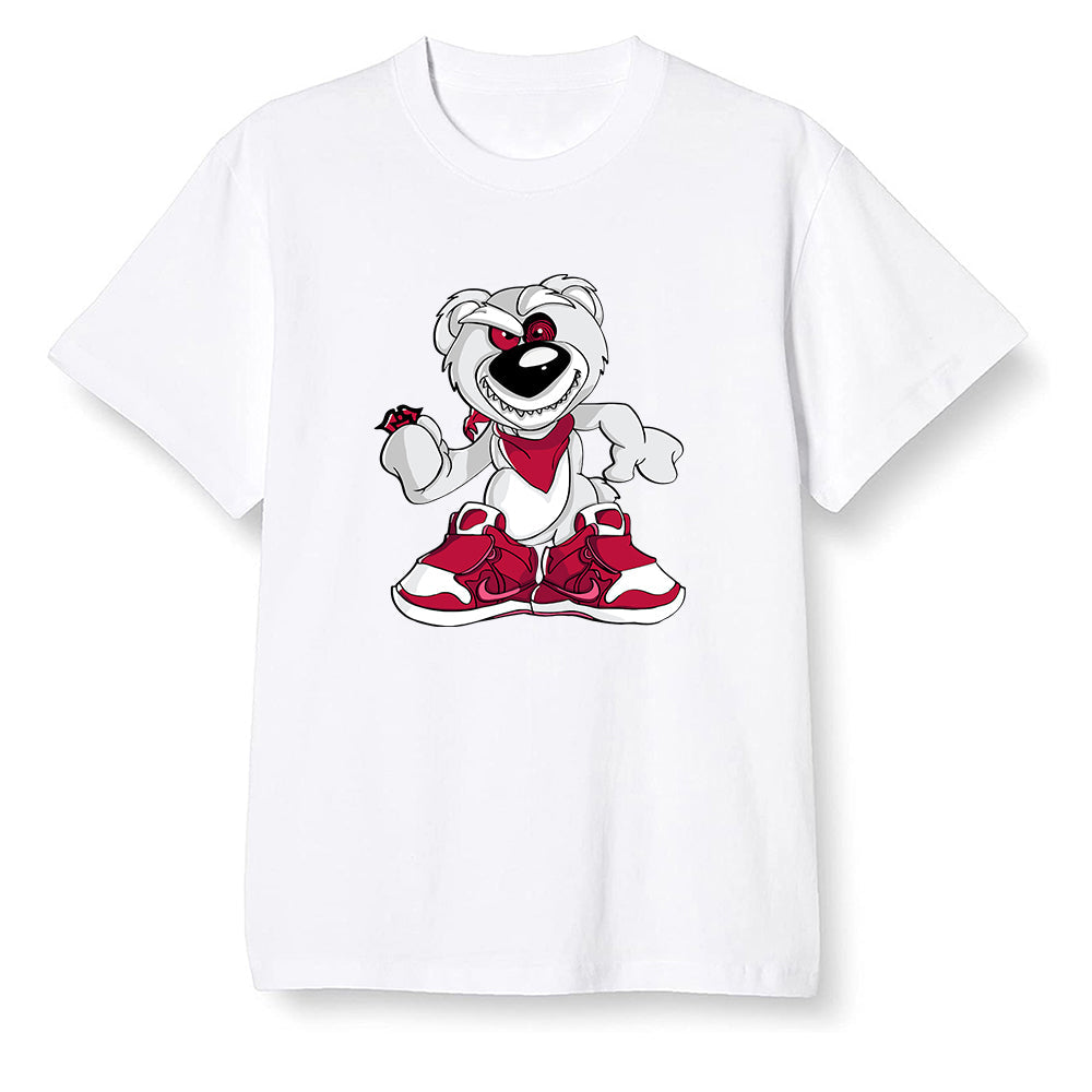 Pop Colour AJ13 Retro Gym Red Flint Grey - Crazy bear - White Men T-shirt