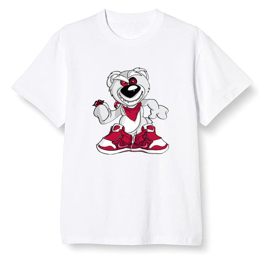 Pop Colour AJ13 Retro Gym Red Flint Grey - Crazy bear - White Men T-shirt