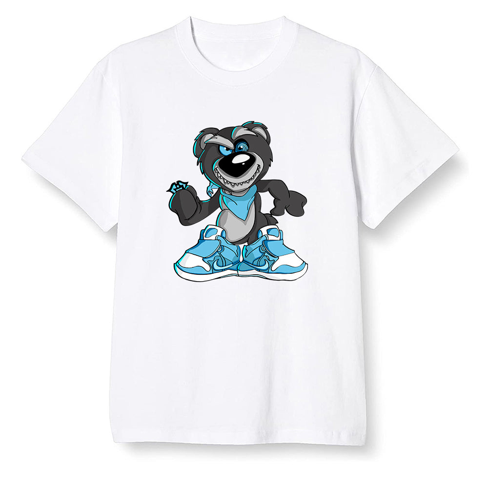 Pop Colour AJ6 Retro Unc - Univeristy Blue - Crazy bear - White Men T-shirt