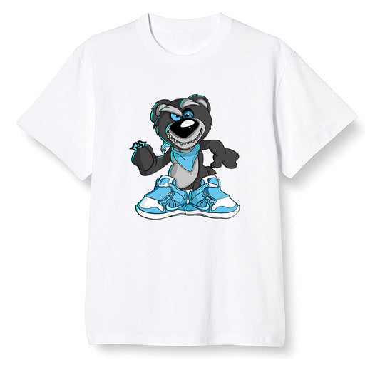 Pop Colour AJ6 Retro Unc - Univeristy Blue - Crazy bear - White Men T-shirt