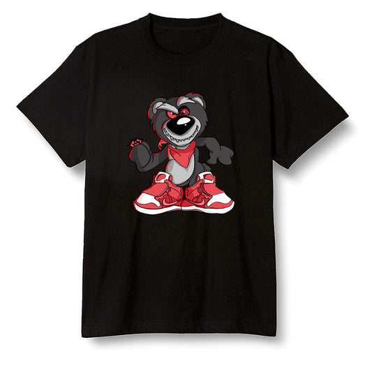 Pop Colour AJ6 Retro Black Infrared - Crazy bear - Black Men T-shirt
