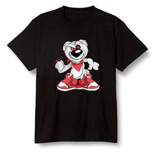 Pop Colour AJ6 Retro White Infrared - Crazy bear - Black Men T-shirt
