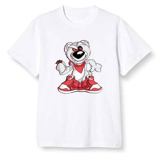 Pop Colour AJ6 Retro White Infrared - Crazy bear - White Men T-shirt