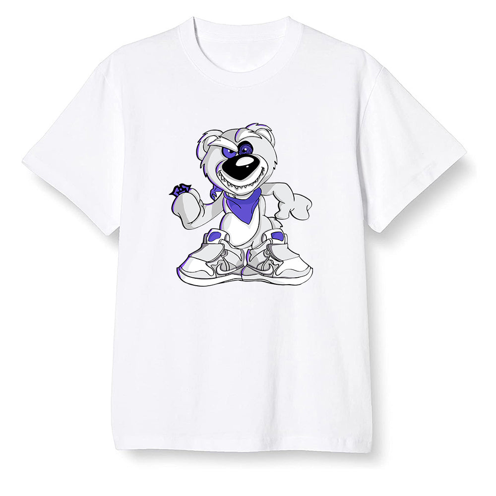 Pop Colour AJ6 Retro Ltr Flint - Crazy bear - White Men T-shirt