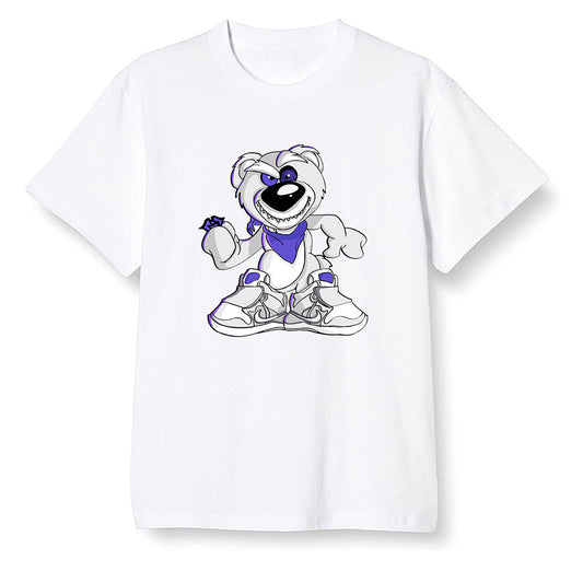 Pop Colour AJ6 Retro Ltr Flint - Crazy bear - White Men T-shirt