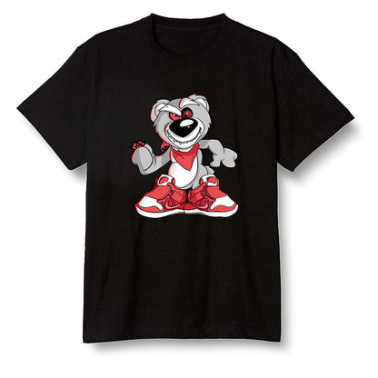 Nike Pop Colour AJ6 Retro Reflective Infrared - Crazy bear - Black Men T-shirt