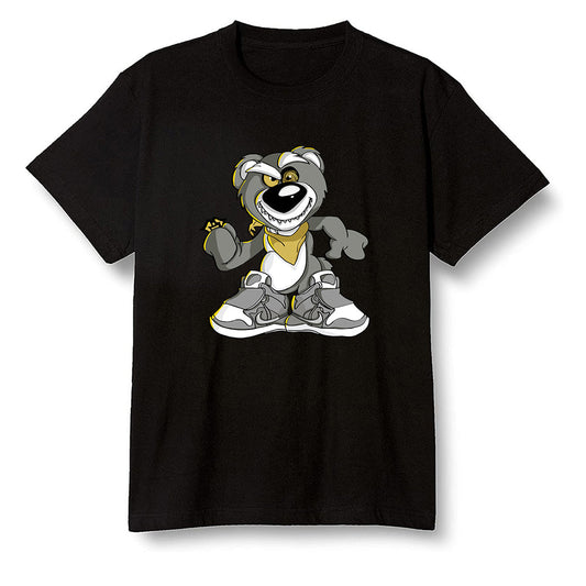 Pop Colour AJ6 Retro Dmp Defining Moments - Crazy bear - Black Men T-shirt
