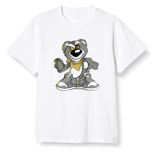 Pop Colour AJ6 Retro Dmp Defining Moments - Crazy bear - White Men T-shirt