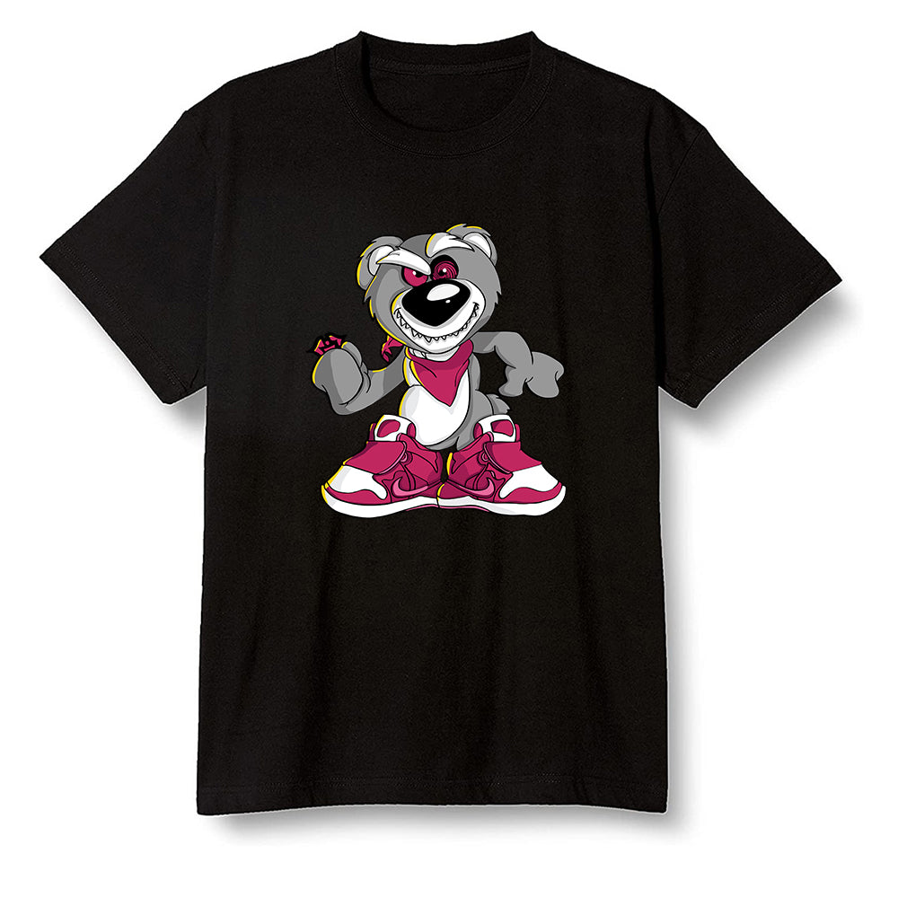 Pop Colour AJ6 Retro Bordeaux - Crazy bear - Black Men T-shirt