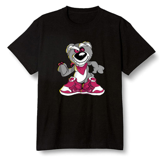 Pop Colour AJ6 Retro Bordeaux - Crazy bear - Black Men T-shirt
