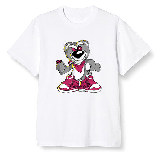 Pop Colour AJ6 Retro Bordeaux - Crazy bear - White Men T-shirt