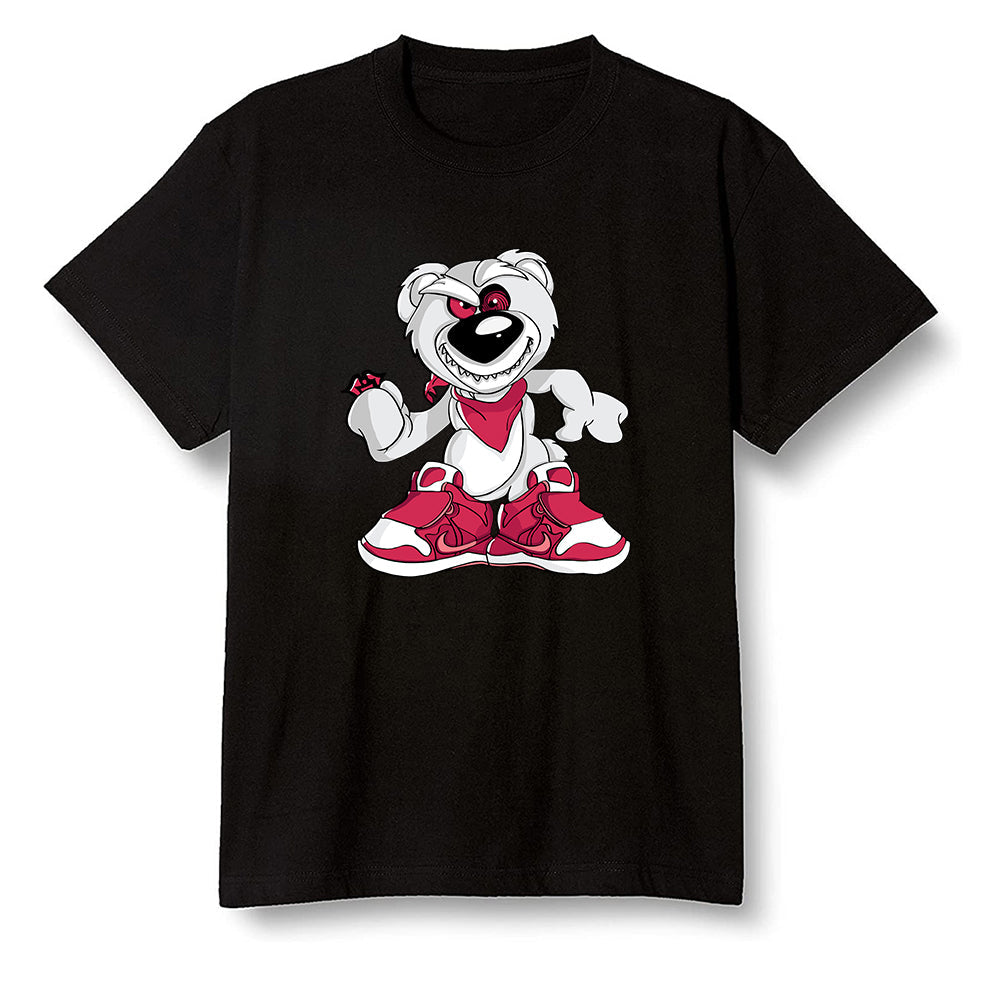 Pop Colour AJ6 Retro Carmine - Crazy bear - Black Men T-shirt