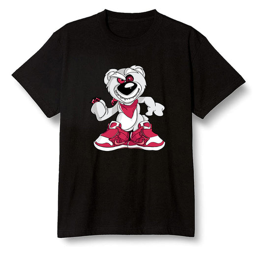 Pop Colour AJ6 Retro Carmine - Crazy bear - Black Men T-shirt