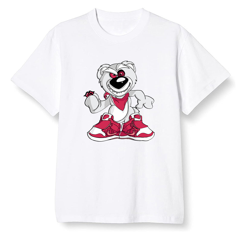Pop Colour AJ6 Retro Carmine - Crazy bear - White Men T-shirt