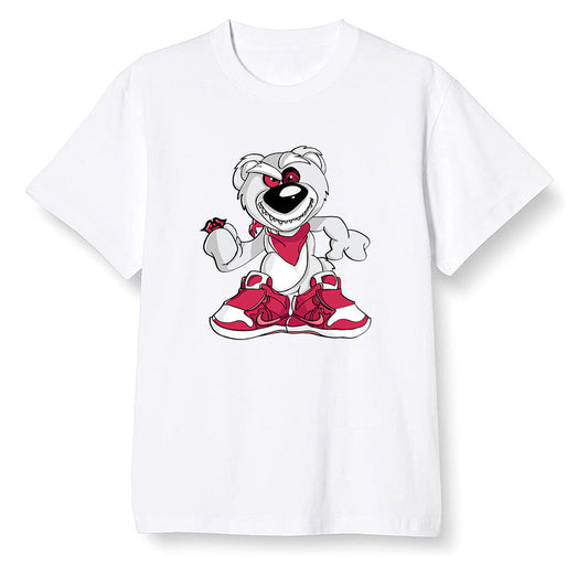 Pop Colour AJ6 Retro Carmine - Crazy bear - White Men T-shirt
