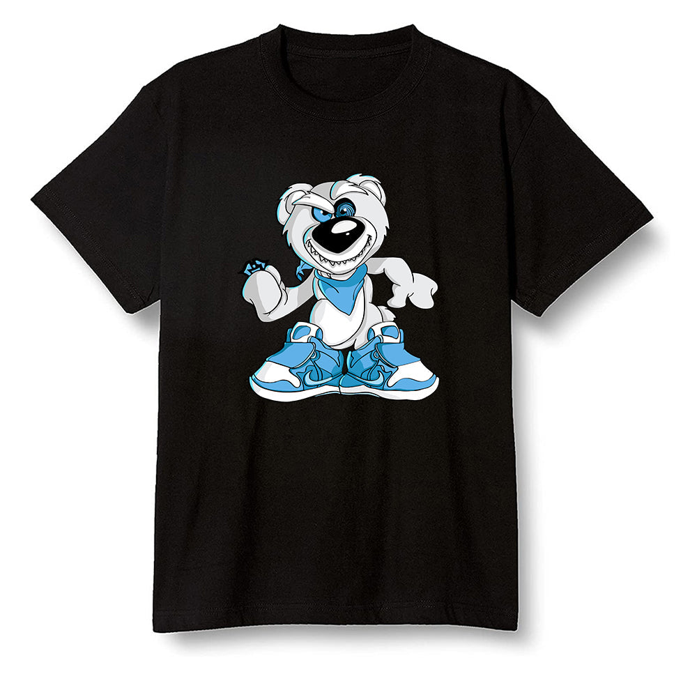 Pop Colour AJ6 UNC White - Crazy bear - Black Men T-shirt