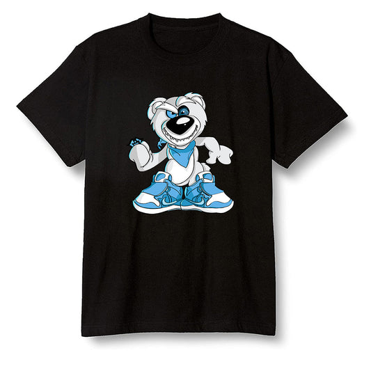 Pop Colour AJ6 UNC White - Crazy bear - Black Men T-shirt
