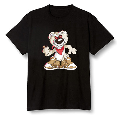 Pop Colour AJ6 Retro Quai 54 - Sail Gum - Crazy bear - Black Men T-shirt