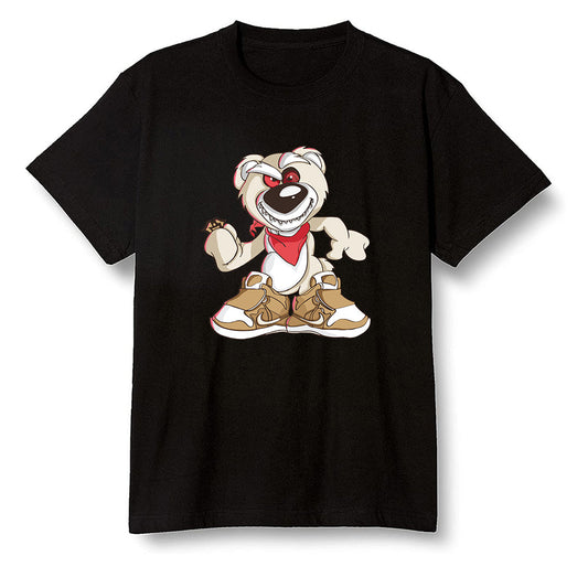 Pop Colour AJ6 Retro Quai 54 - Sail Gum - Crazy bear - Black Men T-shirt