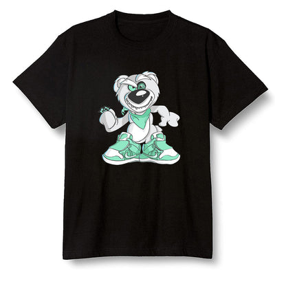 Pop Colour AJ6 Tiffany Blue - Crazy bear - Black Men T-shirt