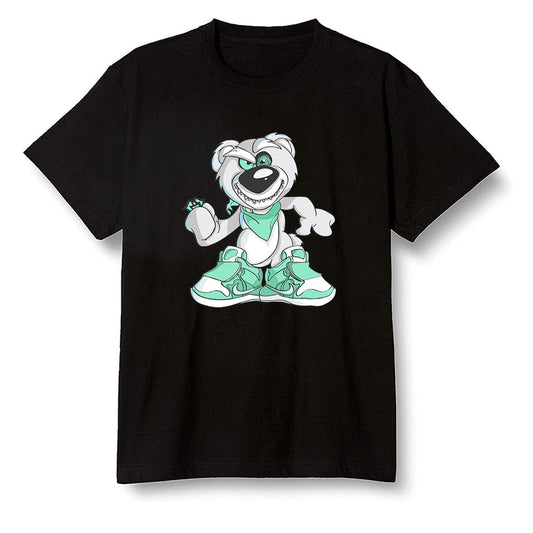 Pop Colour AJ6 Tiffany Blue - Crazy bear - Black Men T-shirt