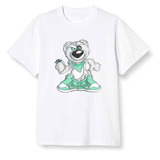 Pop Colour AJ6 Tiffany Blue - Crazy bear - White Men T-shirt
