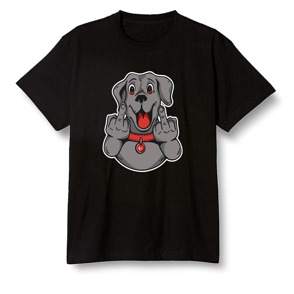 Pop Colour AJ1 Low Black Toe - Cute dog - Black Men T-shirt