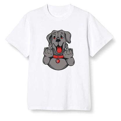 Pop Colour AJ1 Low Black Toe - Cute dog - White Men T-shirt