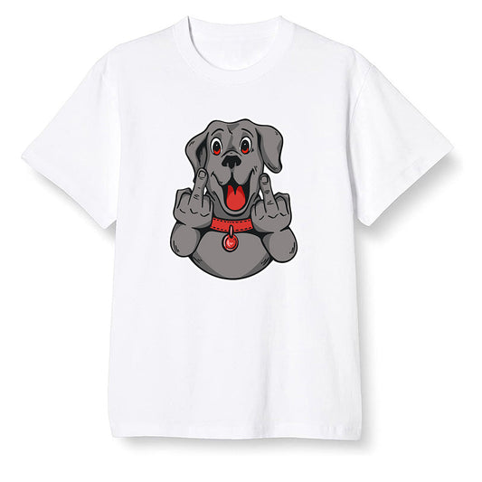 Pop Colour AJ1 Low Black Toe - Cute dog - White Men T-shirt