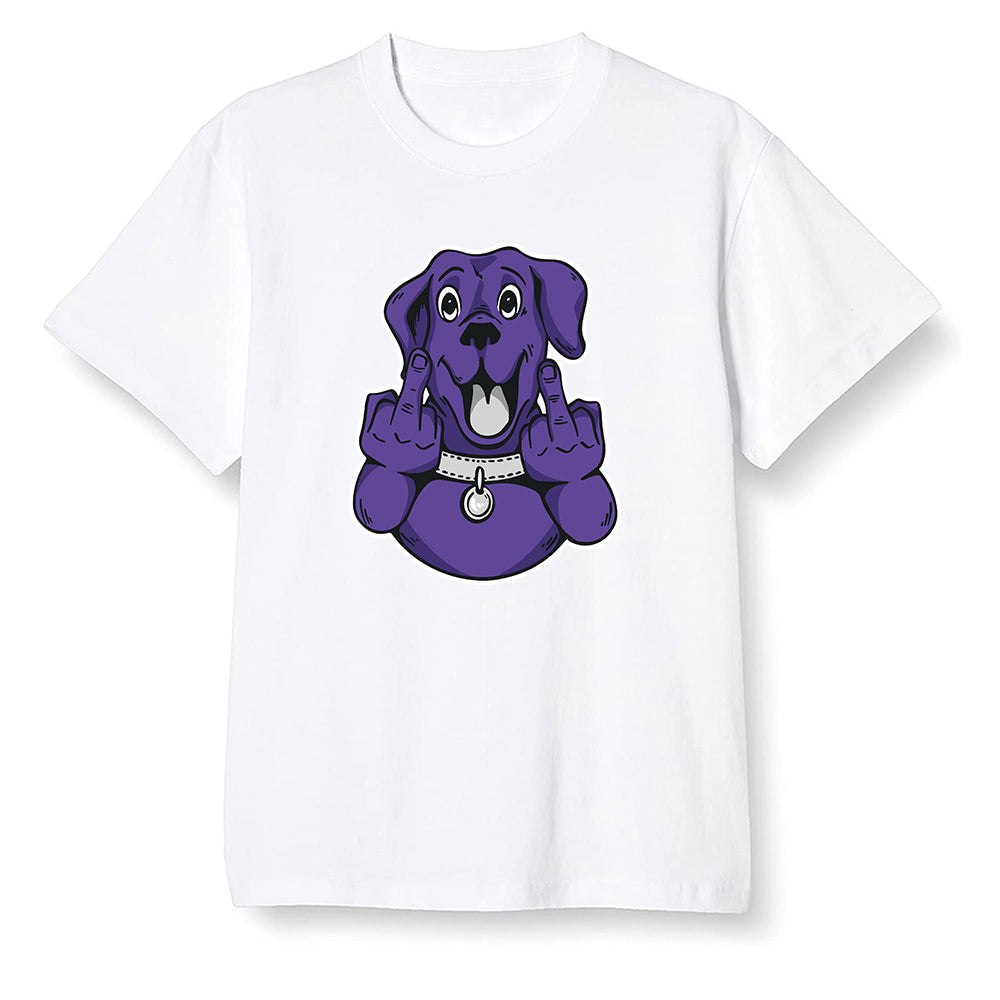 Pop Colour AJ1 Retro High OG Court Purple - Cute dog - White Men T-shirt