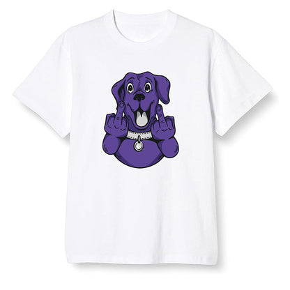 Pop Colour AJ1 Retro High OG Court Purple - Cute dog - White Men T-shirt