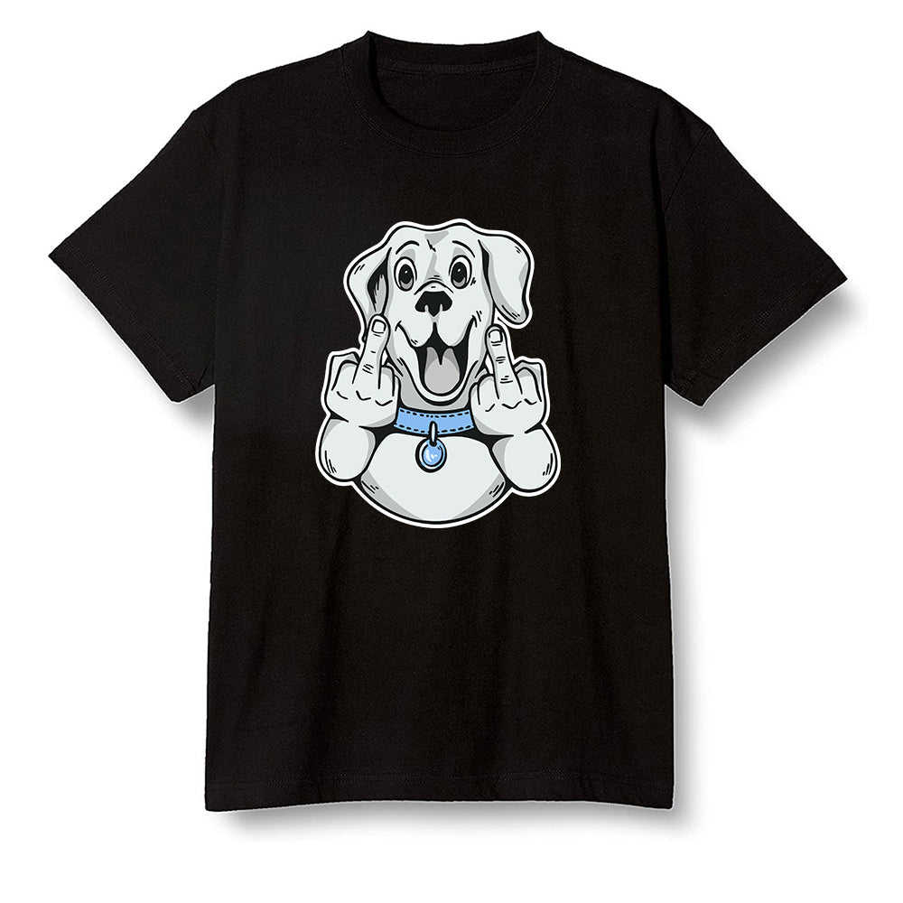 Pop Colour AJ1 Low Wolf Grey/Sail/Photon Dust/White - Cute dog - Black Men T-shirt