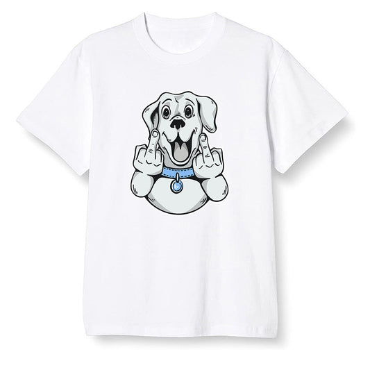 Pop Colour AJ1 Low Wolf Grey/Sail/Photon Dust/White - Cute dog - White Men T-shirt