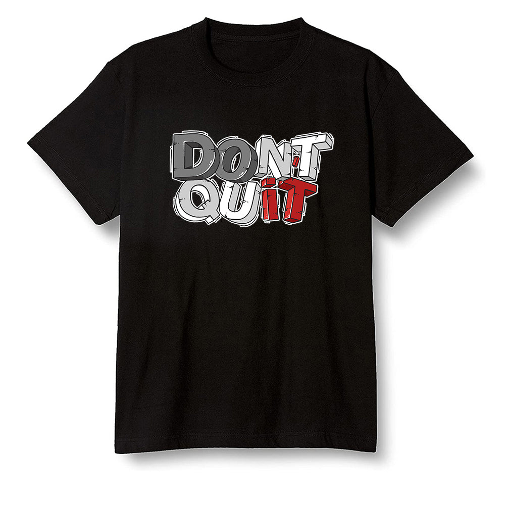 Pop Colour AJ1 Low Black Toe - Don't quit  - Black Men T-shirt